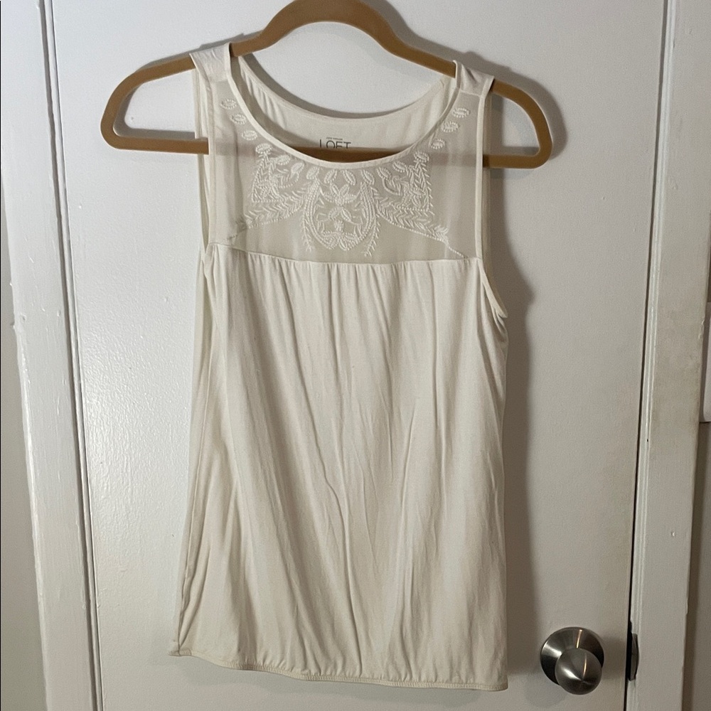 Elegant cream Sleeveless Top
